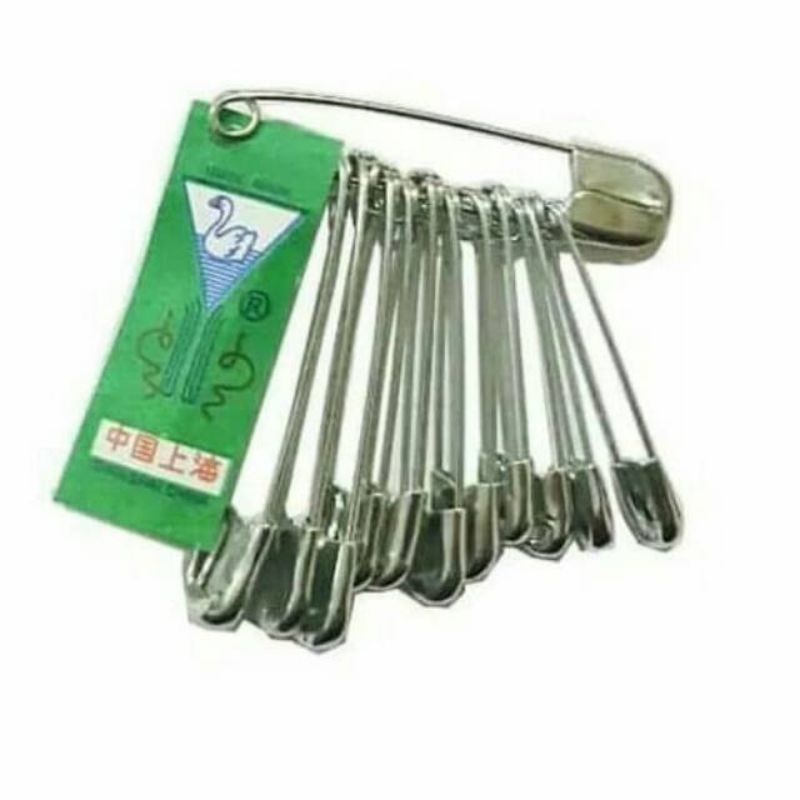 0Peniti Swan Stainless isi 12pc / Peniti Jilbab / Peniti Premium Swan Isi 12pcs