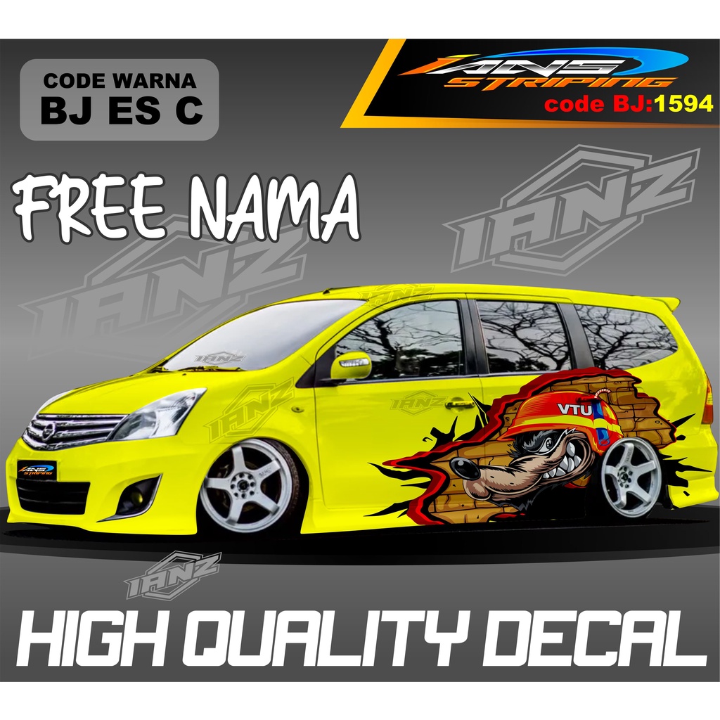 VARIASI STIKER MOBIL GRAND LIVINA SRIGALA NEW DESAIN  / STIKER MOBIL TERIOS XPANDER NEW DESAIN / VARIASI STIKER MOBIL AVANZA XENIA