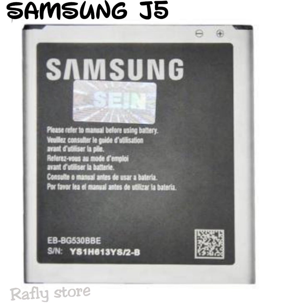 Rafly; Batrai Samsung J5 / J5 2015 / J500 / J500f (EB-BG530CBE) Baterai Handphone Batre Android Battery Batere Samsung Galaxy J5 2015 / J500 / J500f (EB-BG530CBE) 2600mAh / Rafly store