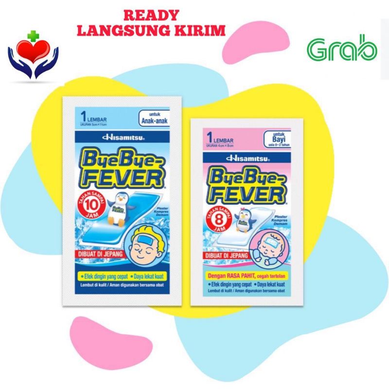 Bye Bye Fever Bayi / Anak per Lembar Plester Kompres Demam