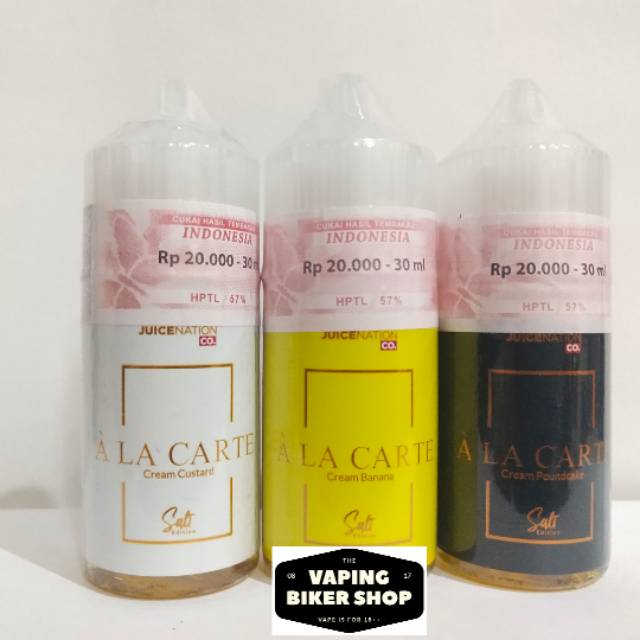 Jual Liquid Pod Vape Saltnic Salt Nic Alacarte Series 30ml By