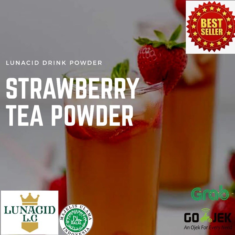 

serbuk minuman rasa strawberry/ BUBUK MINUMAN RASA STRAWBERRY TEA / POWDER STRAWBERRY TEA / STRAWBERRY TEA POWDER 1 KG