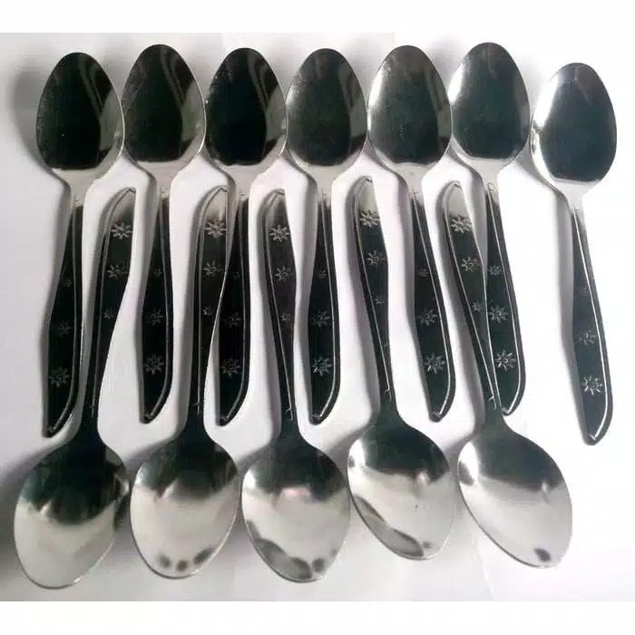 SENDOK STAINLESS BESI 1 PACK 12 PCS ANTI KARAT [SWEETSPACE]