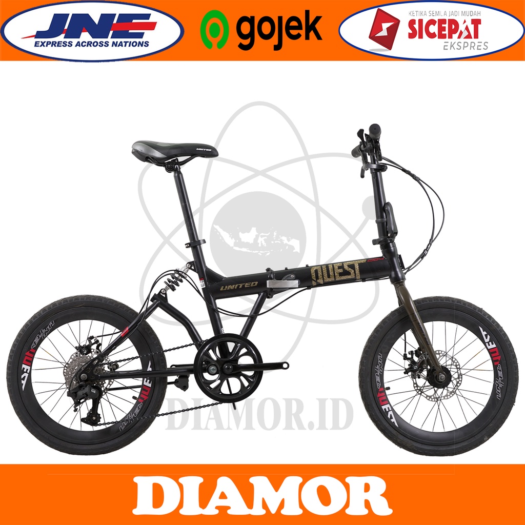 UNITED QUEST CI-04 Sepeda Lipat 20 inch Disc Brake 8 Speed
