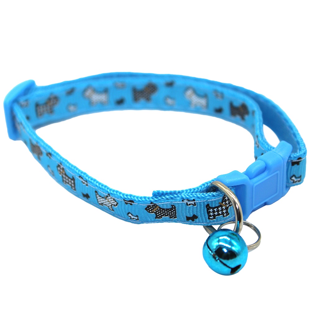 [Jianxin] Adjustable Nylon Buckle Closure Bell Collar Small Dog Cat Decorative Neck Chain