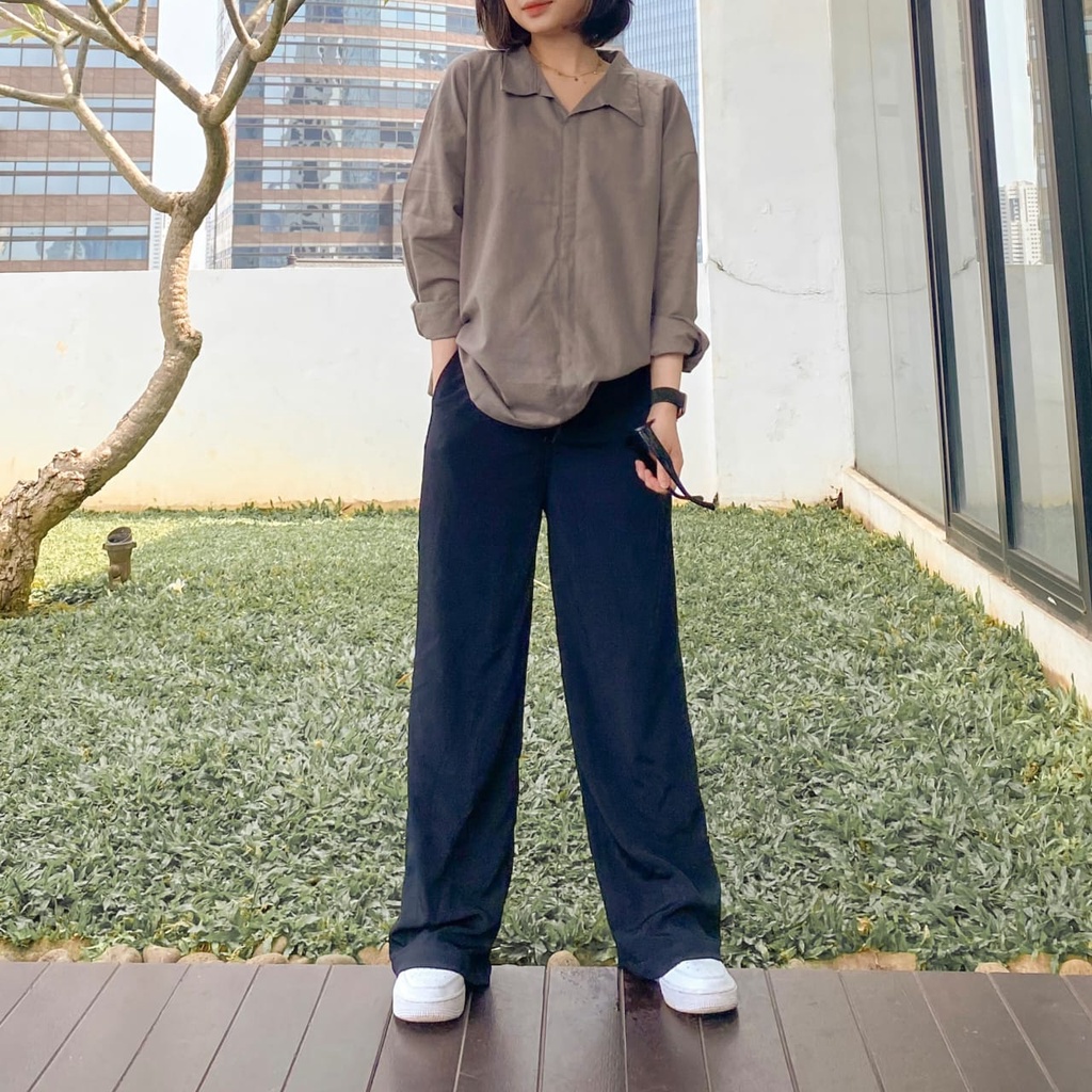 Blouse Oversizze Linen/Minda Blouse linen Oversize/Kemeja Oversize