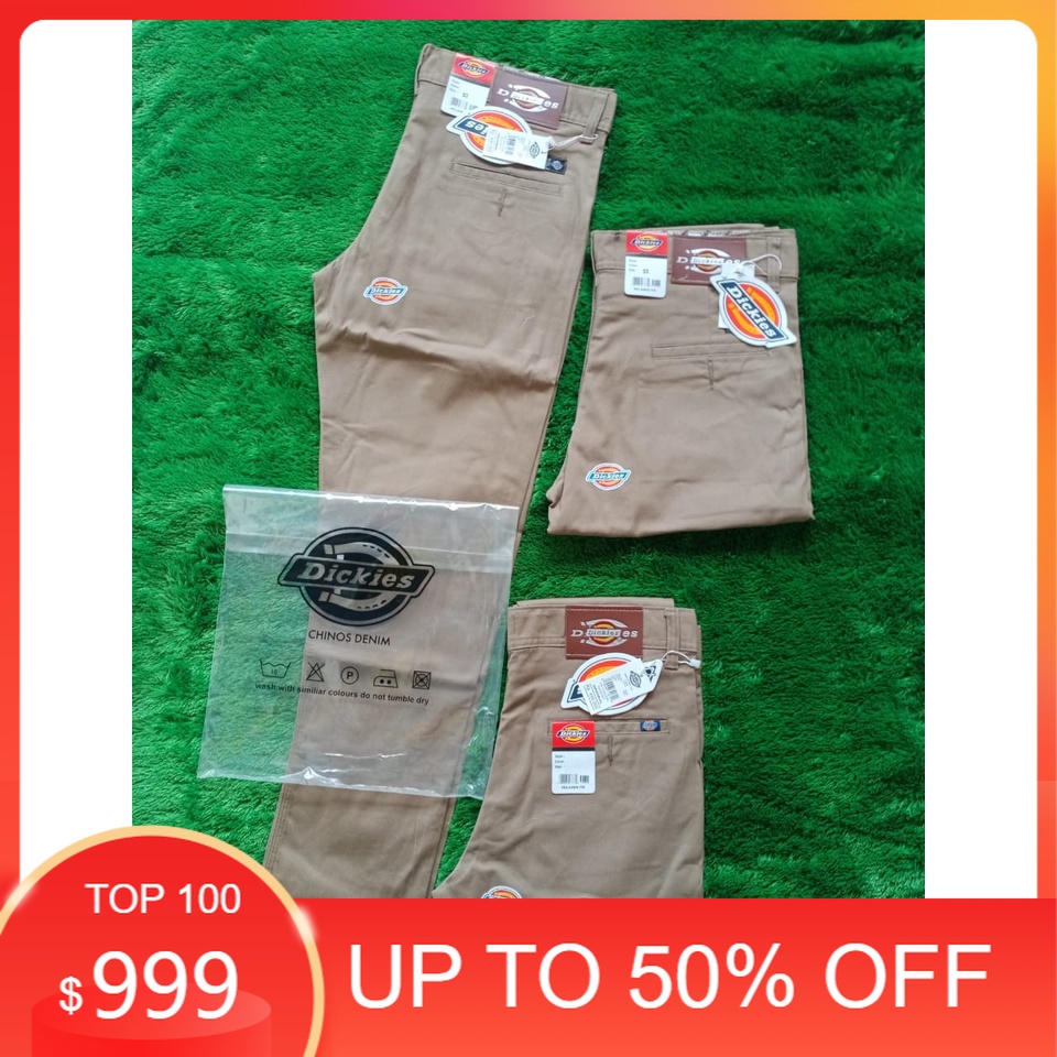 Celana Chino Mocca Panjang Distro Dickies premium full acc