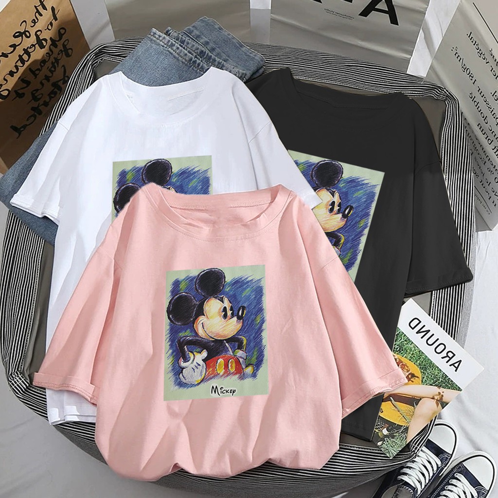 MICKEY SEA  / TERMURAH BAJU KAOS KATUN WANITA LENGAN PENDEK / TUMBLR TEE