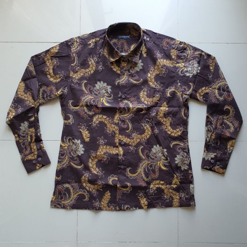 BATIK PRIA LENGAN PANJANG BL100 KATUN MOTIF MODERN SEMI SLIMFIT PREMIUM