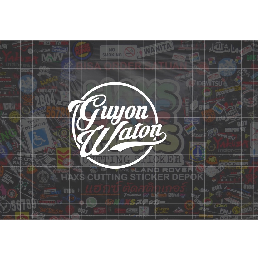 Cutting Sticker Logo Guyon Waton 8 cm Untuk Motor Mobil