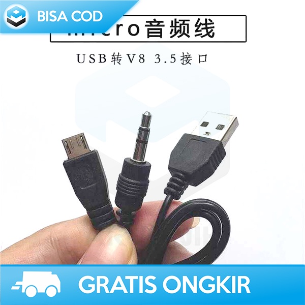 KABEL CONVERTER AUDIO MICRO USB KABEL SPLITTER AUX 3.5 MM + USB MALE