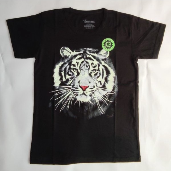 Kaos Anak Laki Laki Macan Putih Glow In The Dark Rhymes Baju Tanggung Animal 3D Premium