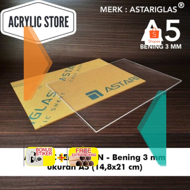

Promo Akrilik Lembaran 3mm Bening Ukuran A5 Elegan