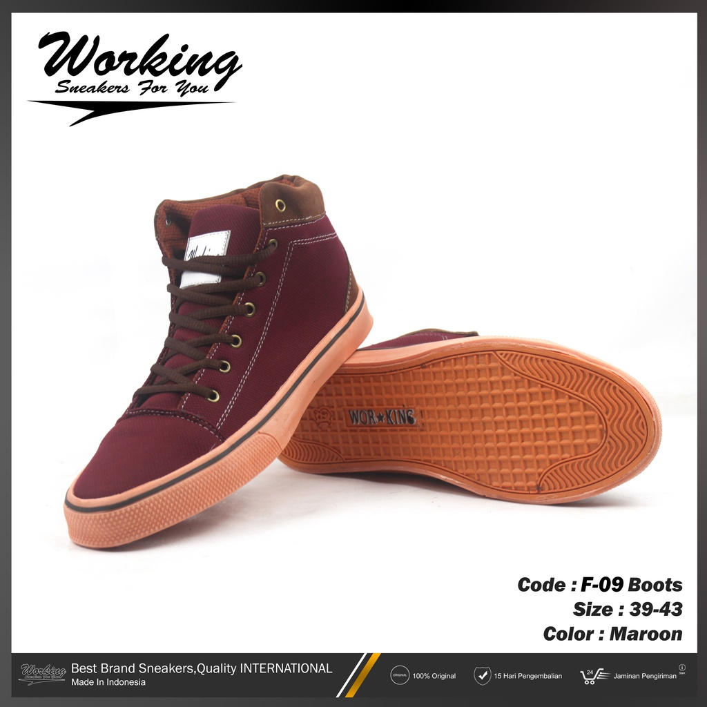 Working Sneakers For You Sepatu Pria Boot F-09