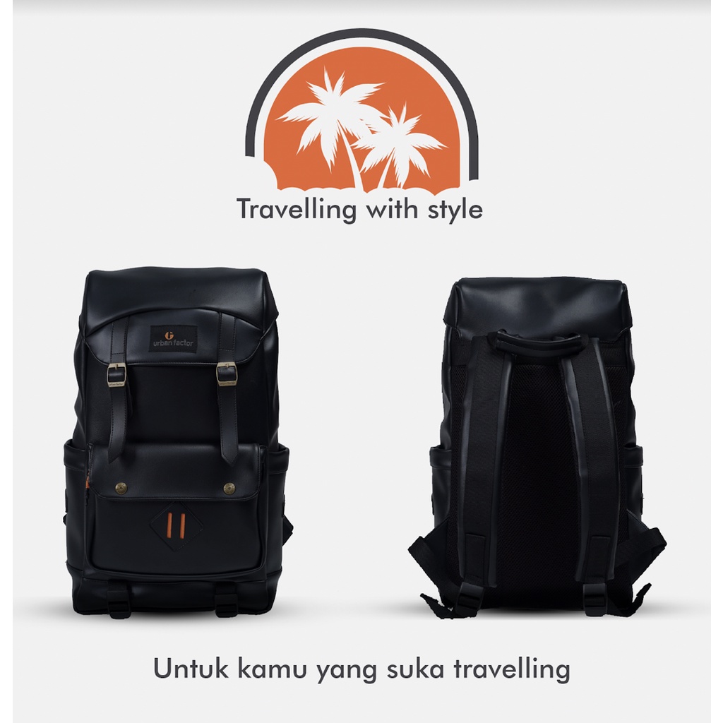 VANGUARD BLACK | MNM X URBAN | Tas Ransel Backpack Pria Wanita Tas Punggung Original