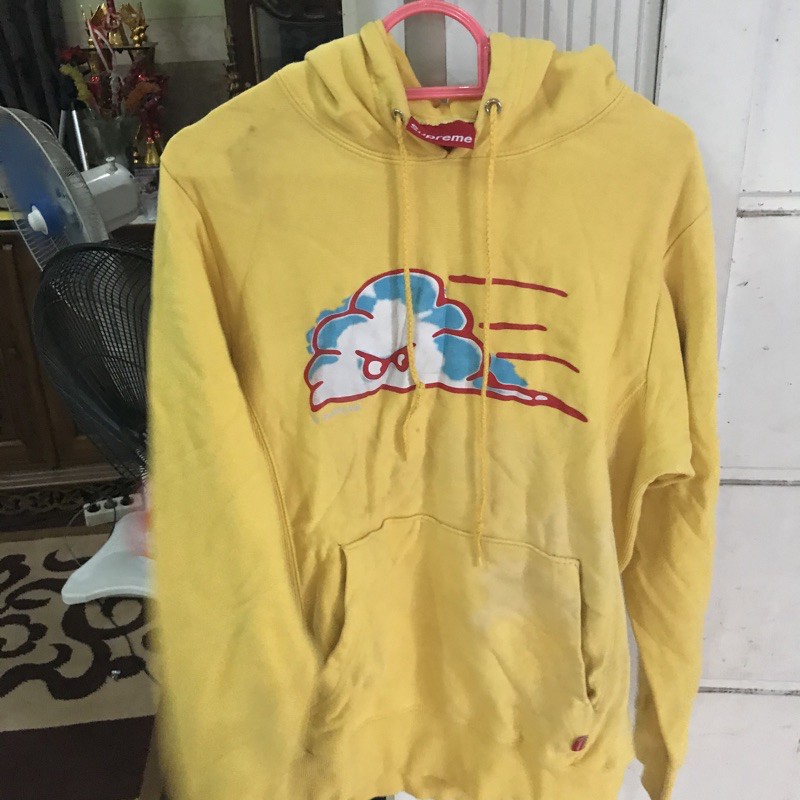 Supreme X Mr. Cloudy Yellow Hoodie Second Original Canada