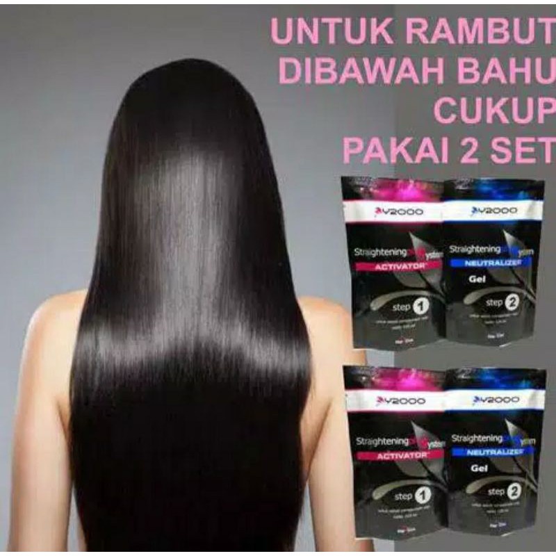 CS1  Y2000 Hair Straightening Smoothing / Pelurus Rambut Set Mini - 125mL x 2 | 500mL | Diosys Set Mini