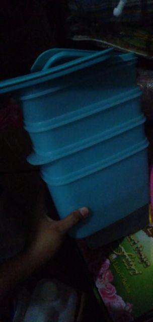 Tamika Jr Storage Blue Set Of 4 Pcs / Toples Kerupuk/ Toples Plastik/ Toples Makanan