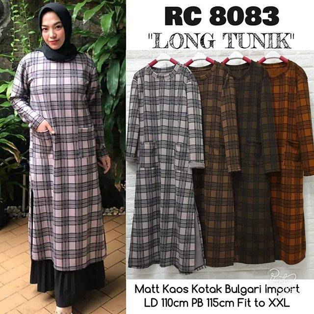 Long tunik kotak