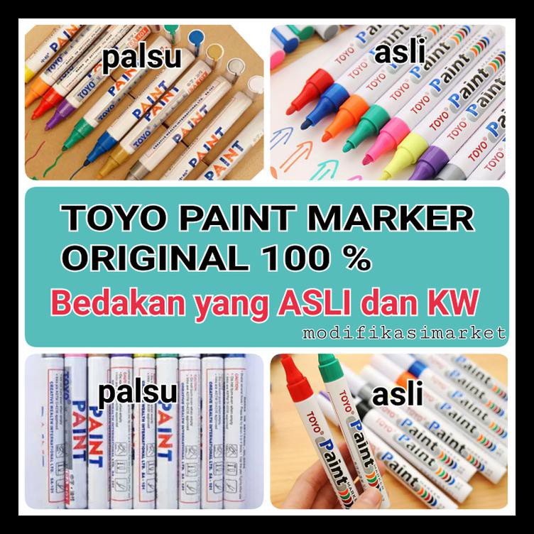 

GRATIS ! SPIDOL BAN PUTIH TOYO PAINT MARKER GARANSI REFUND JIKA TIDAK ORIGINAL