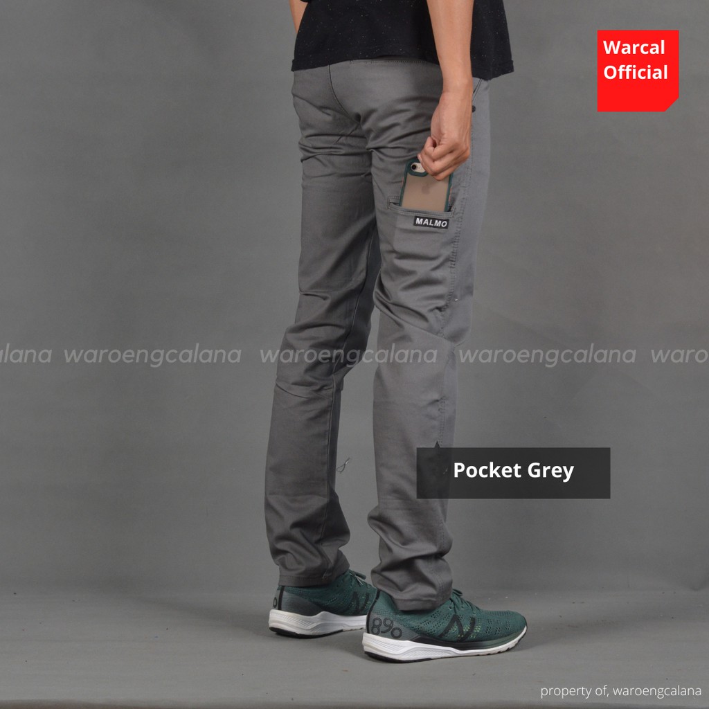 Malmo Chino Panjang Saku Pocket Grey