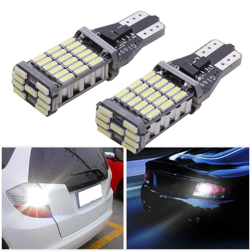 2Pcs T15 W16W 4014 45SMD LED Signal Fog Light,Car Backup Reverse Highlight Light Bulbs,Reading Lamp