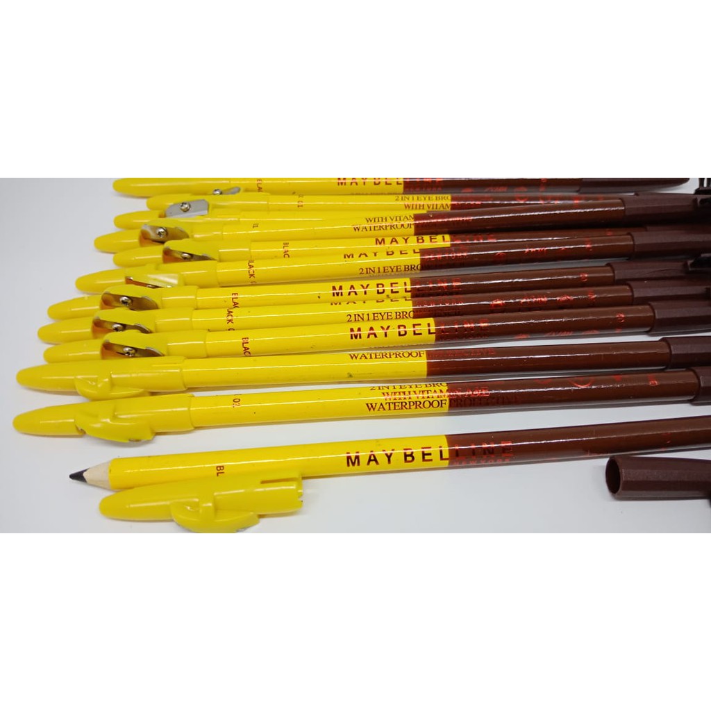 [SATUAN] PENSIL ALIS Maybelline eyebrow 2in1 pensil alis eyeliner pencil