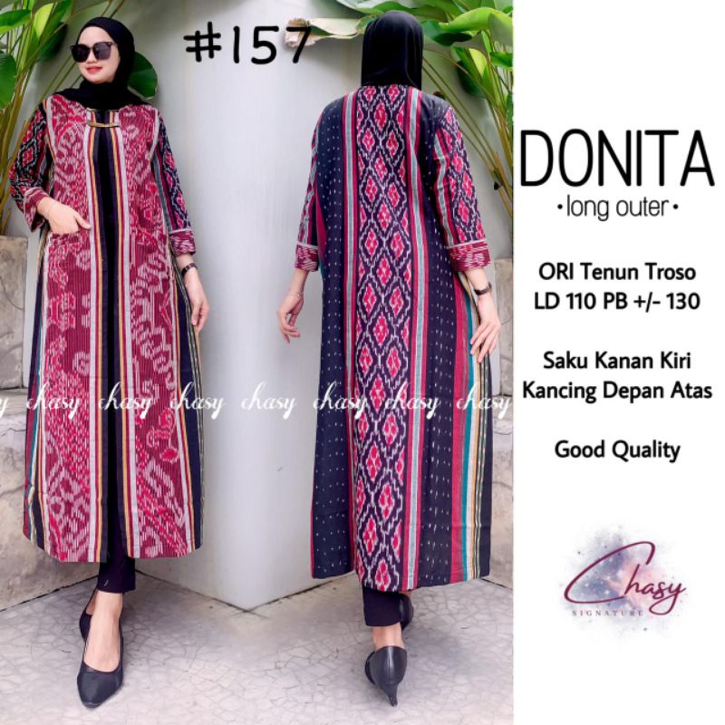 DONITA OUTER / OUTER TENUN ORI / LONG OUTER / OUTER BATIK / GAMIS OUTER / CARDIGAN PANJANG / CARDIGA