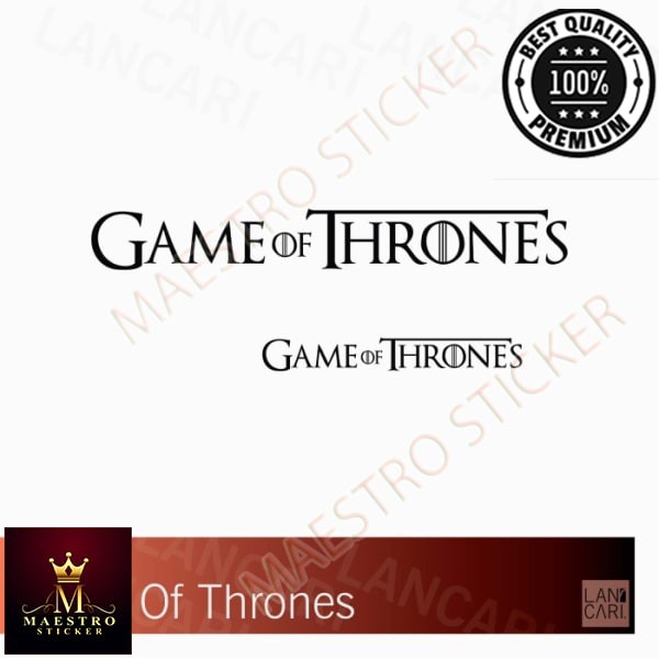 

M.STICKER Sticker Cutting Game Of Thrones GOT Vinyl Cut Stiker - Putih