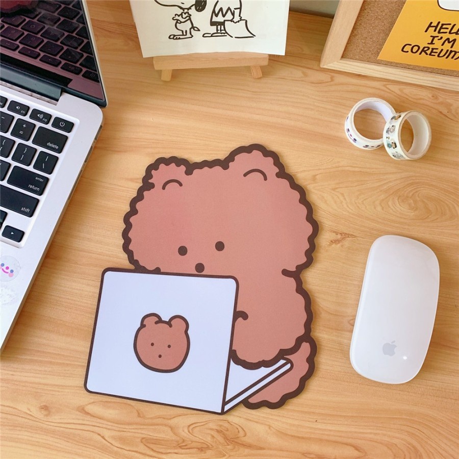 MPBE mousepad laser cut beruang chocolate bear alas mouse pad