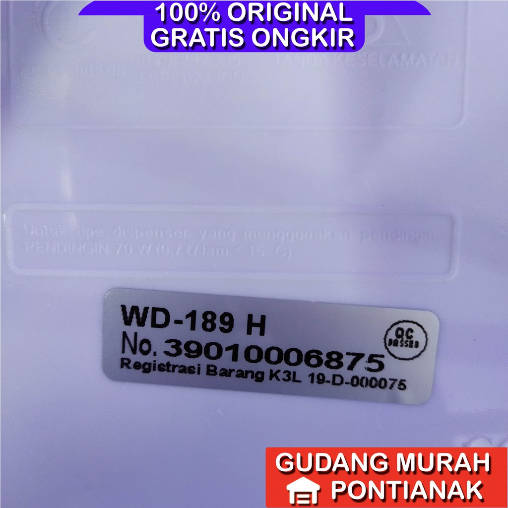 Dispenser Cosmos CWD 1138 panas normal untuk galon