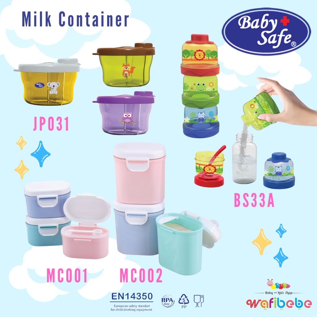 Baby Safe Milk Powder Container Tempat Wadah Susu Bubuk Formula Bayi BPA Free Original Babysafe