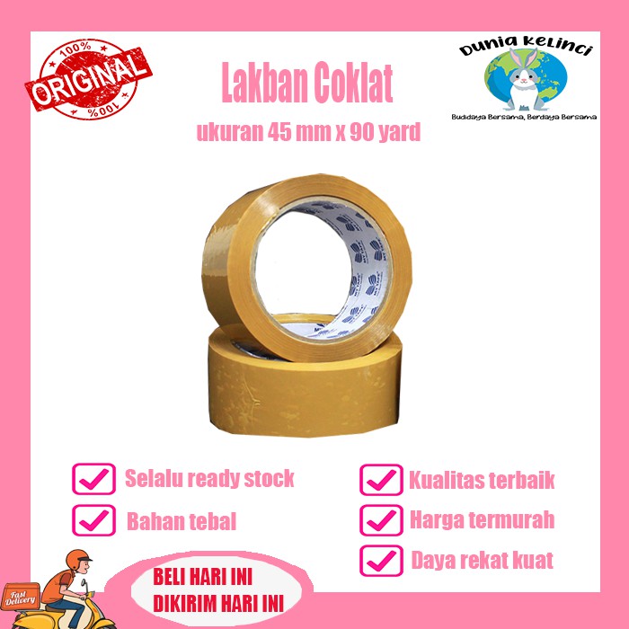 LAKBAN GROSIR COKLAT 45 MM X 90 YARD MURAH HARGA EKONOMIS MY TAPE