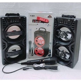 Wireles Speaker Bluetooth Y-801 Free Mic Karaoke