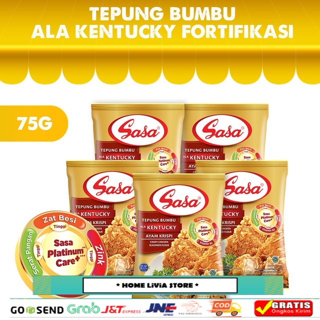 

Sasa Tepung Bumbu Ala Kentucky 75 gr x 5 Pcs