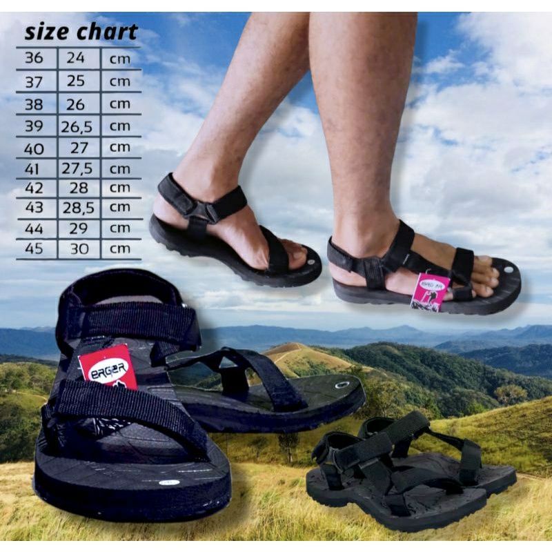 TERMURAH!!! TERLARIS !!! Sandal Pria JUMBO / Sendal Gunung Hiking Pria ERG terlaris termurah bisa COD