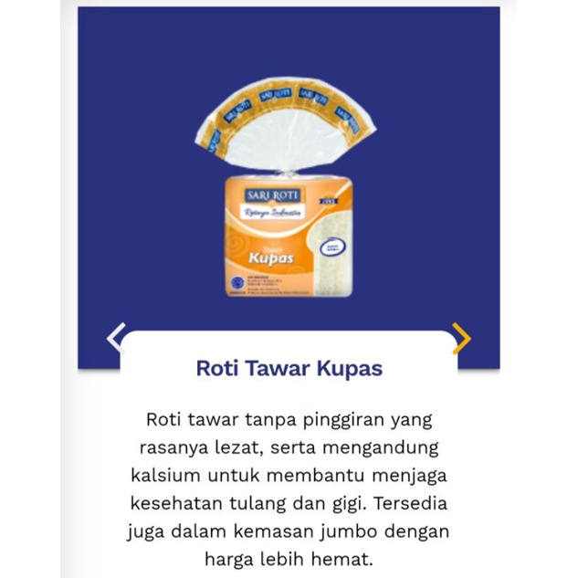 

Sari Roti Tawar Kupas