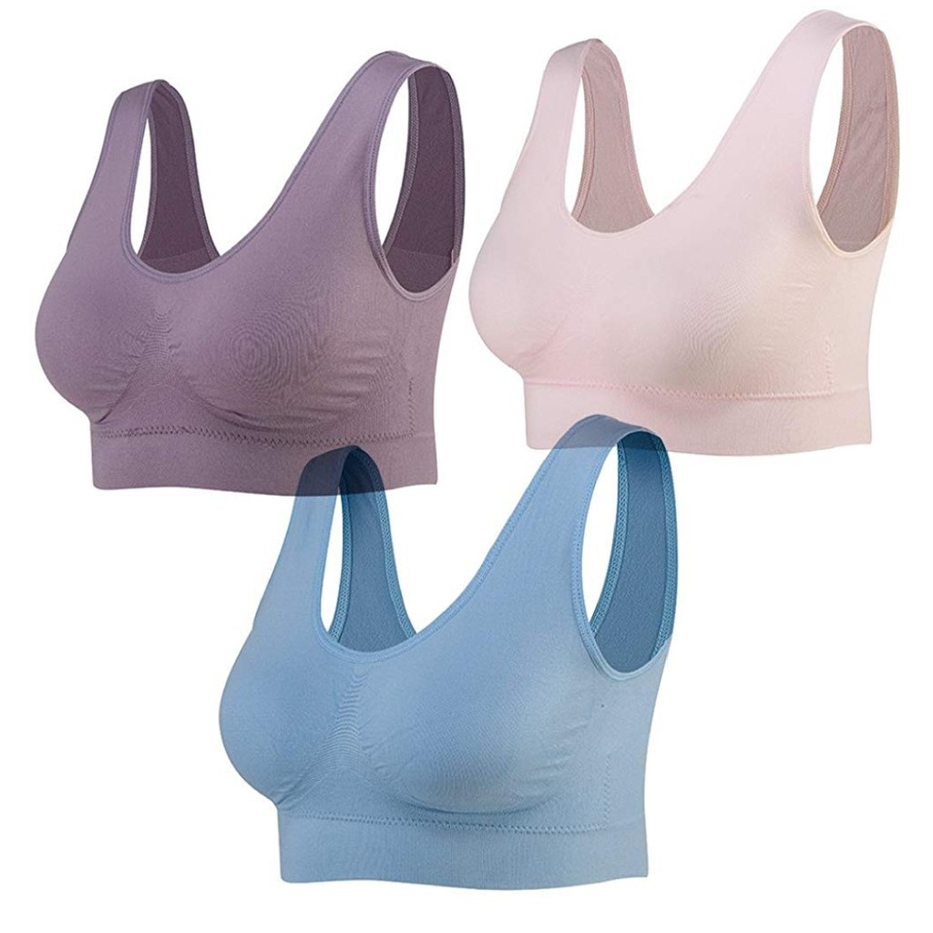 Takarai 3PCS Bra Premium Pastel Genie Tanpa Kawat Teknologi Jepang Kode Track