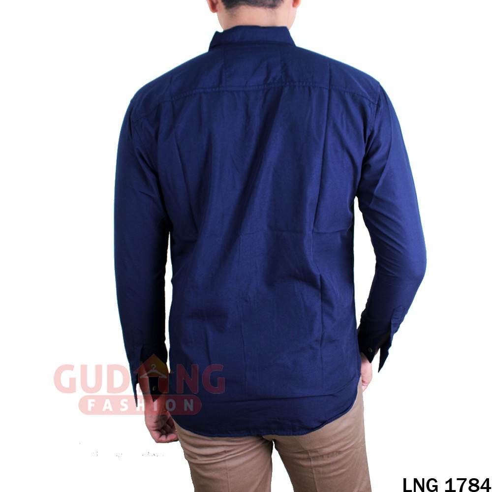 Kemeja Pria Lengan Panjang Oxford Polos - LNG 1784