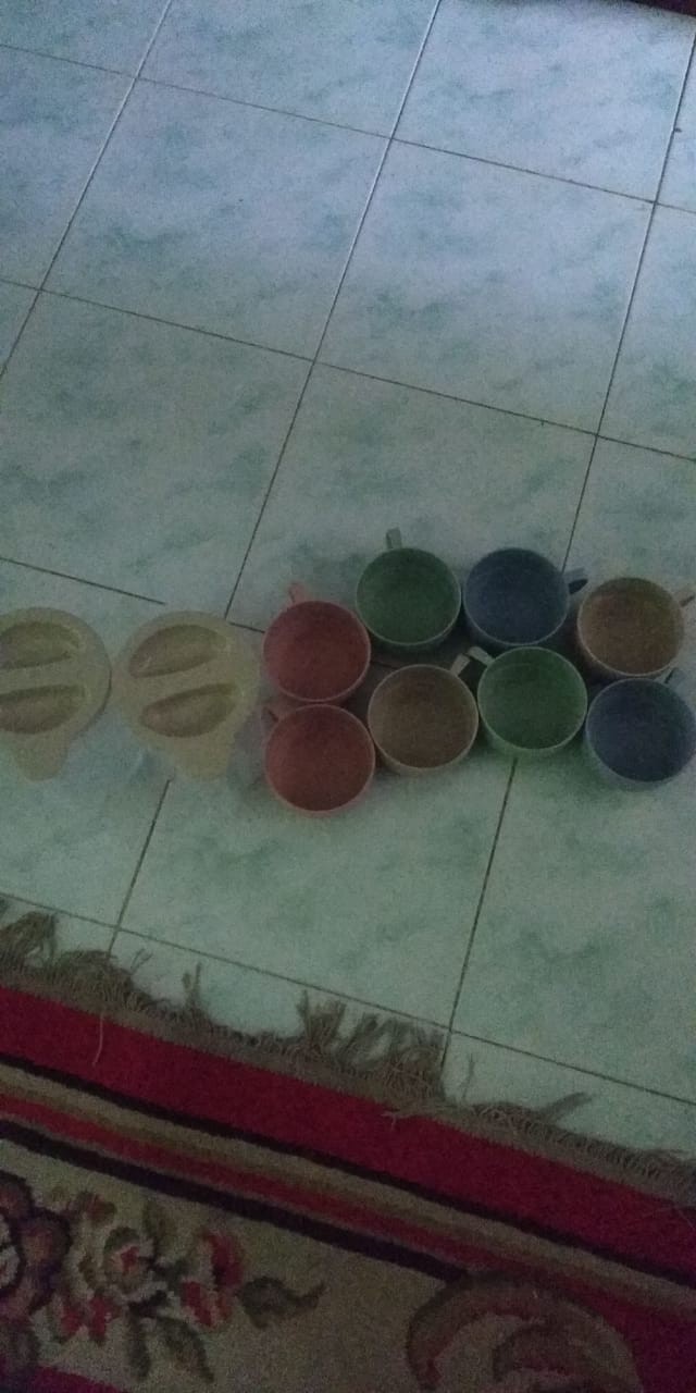Set 4pcs Gelas + 1pcs Jug Air / Teko Tahan Lama