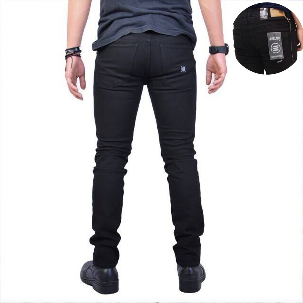 Celana jeans hitam terlaris / AIRBLACK DENIM TERLARIS / 784 VICTORY celana jeans black panjang skinny semi slimfit cowo