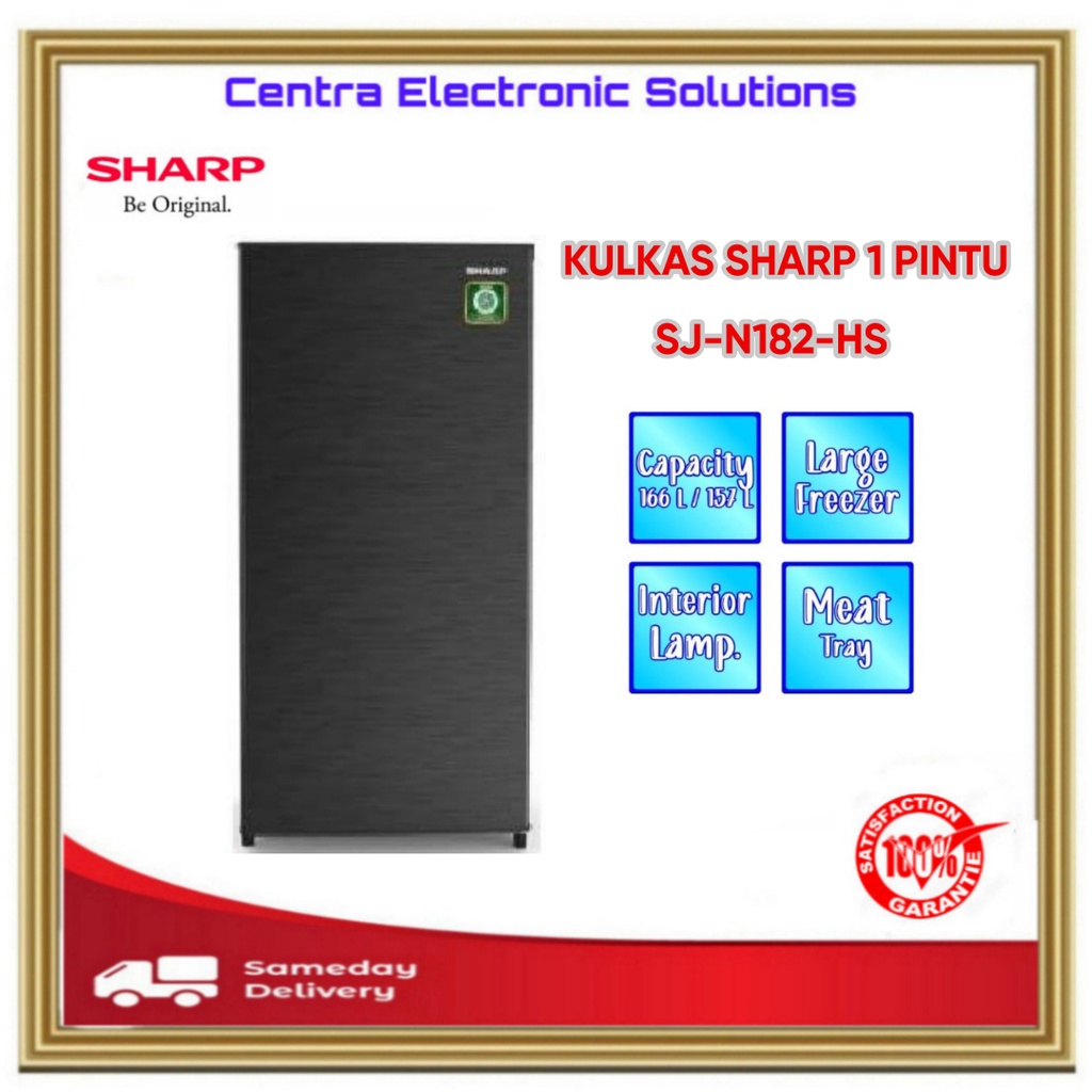Kulkas Sharp 1 Pintu SJ-N182N-HS / Sharp 1 Pintu SJN182NHS / SJN 182 NHS