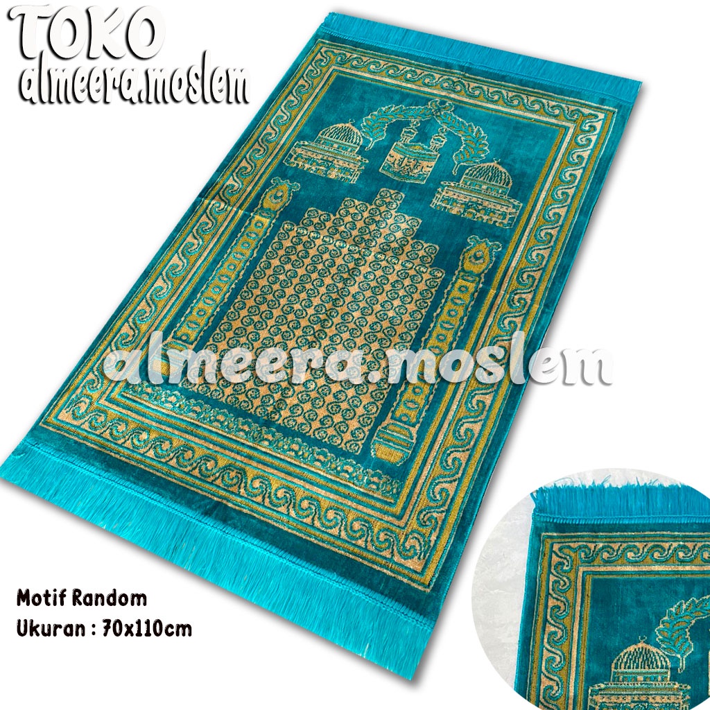 Sajadah Turki Dewasa Exclusive/ukuran 70 cm x 110 cm/ Sajadah Tebal Sajadah Halus Sajadah Lembut Original/ Perlengkapan Shalat/ Pakaian Muslim/ Sejadah Turki Dewasa/ Sajadah Impor Turki/Almeera Moslem