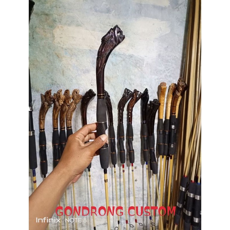 Joran Karbon Sutet 165cm Ukir Kepala Harimau. (Variasi yang lain kunjungi toko)