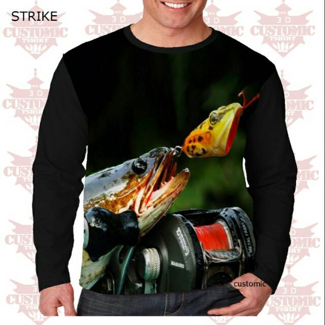 Kaos 3D Pria - Kaos Mancing Fullprint