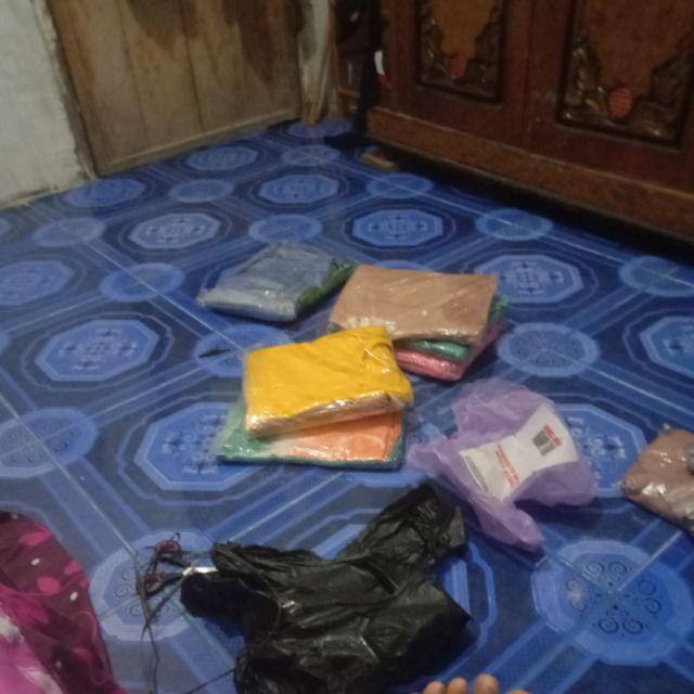 Asanti Gamis Kaos Pelangi Tiedye Batik Payung Jumbo Syari Katun Adem