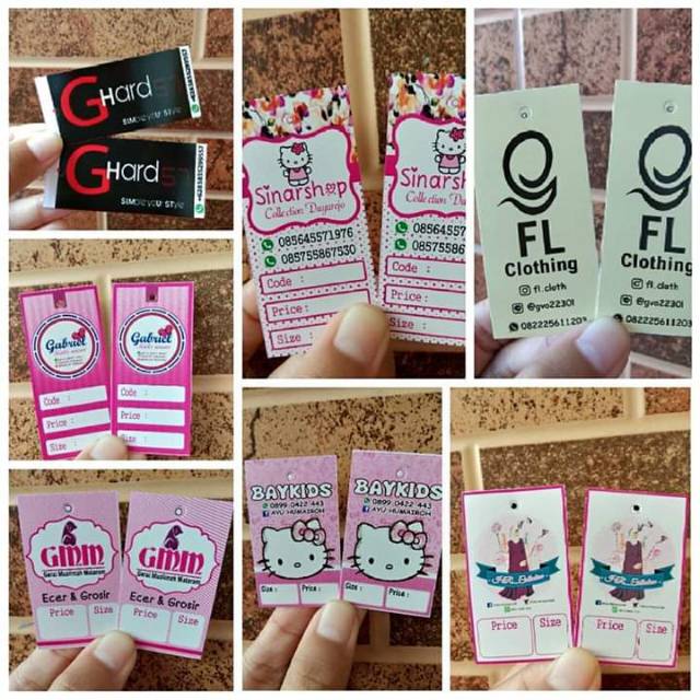

Paket 1000 hangtag Cetak Bolak-balik laminasi Doff/Glosy