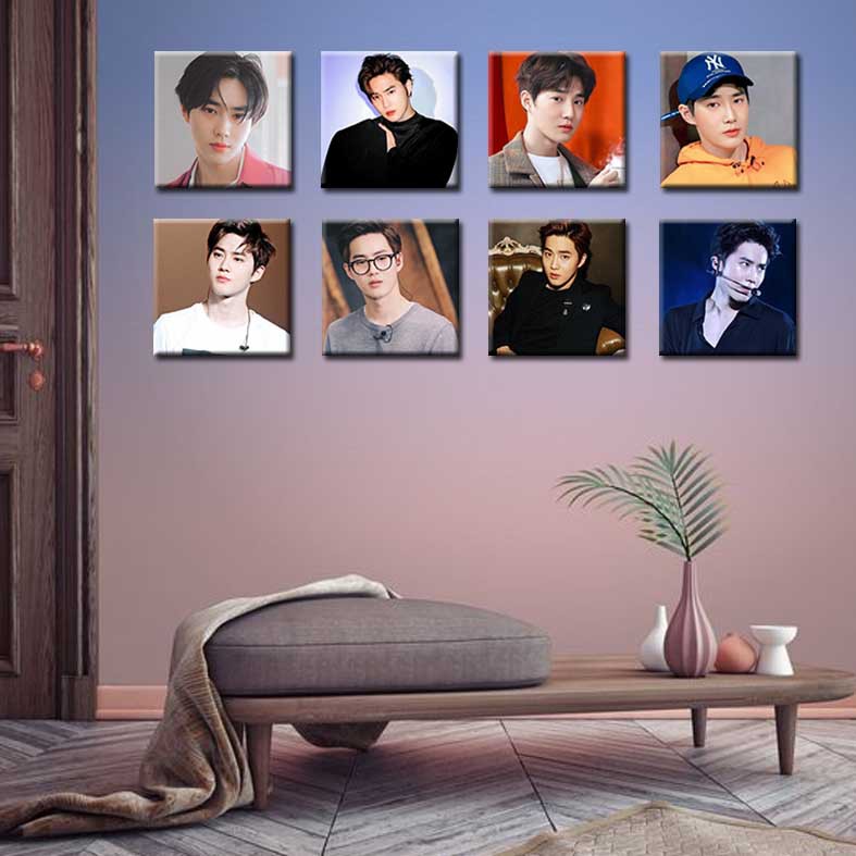 [DECOR] SUHO-EXO poster tempelan Pajangan hiasan dinding kayu