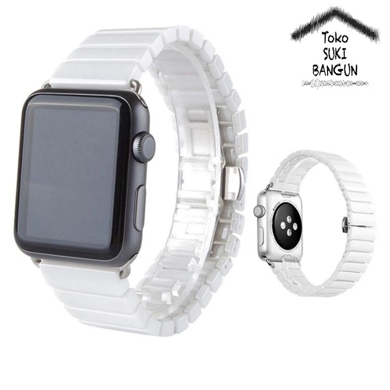 Strap Apple Watch Series Ultra 8 7 6 5 4 3 2 1 49mm 45mm 44mm 42mm Solid CERAMIC Bracelet TALI JAM