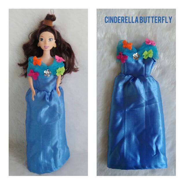 Baju Boneka Barbie/Princess Cinderella Butterfly
